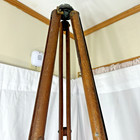 Vintage Wood Wooden Camera Tripod Transit Survey Floor 60 In Metal Feet Antique