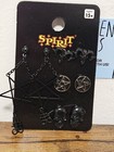 New With Tags Gothic Spirit Halloween Skull Dangling   Stud Earrings Set Of 4 