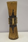Papua New Guinea Siassi Carved Black Wood Drum