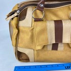 New W Tag  Yellow Brown Small Pet Carrier  Soft Travel Bag Vents Pockets Leather