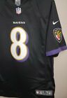 Nike Baltimore Ravens Lamar Jackson  8 Black Speed Machine Jersey Size Xl New