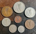 Ireland Eire Full 8 Coin Set 1937-66  Irish Farthing - Halfcrown Good Grades  M7