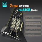 Pa21 Dual M 2 Nvme To Pcie 4 0 X8 Adapter Without Pcie Bifurcation Function