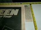 Queen Vintage Concert Dates Ad Advert 1977 Day At The Races Tour Mercury May