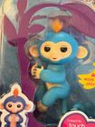 Fingerlings Baby Monkey Boris Blue Interactive Toy Touch Motion Sounds Wowwee