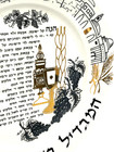 Vintage Jewish Hebrew Shabbat Havdallah Prayer Plate Israel Judaica Judaism
