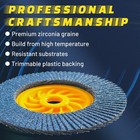 100pack 4-1 2  X 5 8-11  Zirconia Flap Discs 40 Grit Tool-free Trimmable Grinder