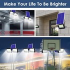 1-2x 9000000lm Led Solar Street Light Security Flood Lamp Motion Sensor Outdoor