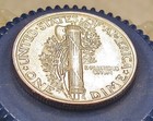 1944 Mercury Brilliant  Uncirculated 90  Silver  Original Mint Luster  213 - 9