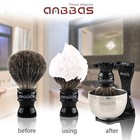 Pure Badger Hair Shaving Brush Set With Bowl  Soap  And Stand