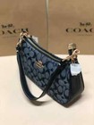 New Coach Teri Shoulder Bag Signature Chambray Ch139 Blue Bag Coach 