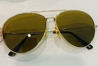 Vintage Corning Pilot Aviator Gold Sunglasses 3026m With Lg Ray-ban Case