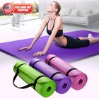 Exercise Yoga Mat 1 2-inch Thick W  Gym Pilates Meditation Fitness Mi