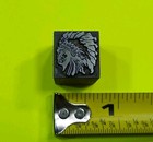 Antique Vtg Native Indian Chief Letterpress Print Type Ornament Cut Stamp Block