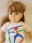 Pleasant Company American Girl Doll 18    Brown Hair Blue Eyes Bangs Pc Stamp Read