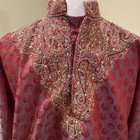 Men s teens Indian  Maroon Red Gold Kurta Size 38  Boys 14 16  Festive Diwali