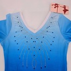 Gradient Blue Sparkly Rhinestone Gymnastics Leotard Size 120 5 6 New With Tags
