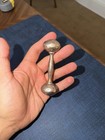 Antique Vintage 1940s Solid Sterling Silver Baby Rattle