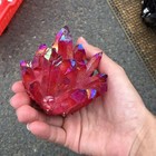 100g Natural Quartz Crystal Cluster Angel Aura Red Titanium Gemstone Healing Us