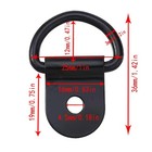Black D Rings Anchor Lashing Ring  D-ring Tie Downs  Black-18  18 Pcs 