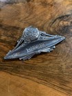 Antique Art Nouveau Silverplated Pewter Desk Inkwell     C 1930     Made In France