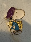  set Of 4   Snoopy Peanuts  Brooch With Butterfly Clutch Metal Pin Back