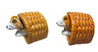 Vintage Beagle Hound Dog In Basket Porcelain 2    Figurines Set Of 2