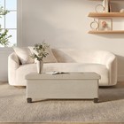 Ottoman Bench With Bins  43-in Storage Bench For Bedroom End Of Bed  Folding