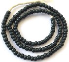 Vintage Opaque Charcoal Pony Bohemian Glass African Trade Beads