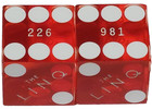 The Linq Las Vegas  Nv Pair 2-dice  Table Played 19mm Casino Dice
