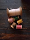 Vintage Wooden Sewing Thread Spools