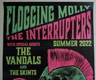 Flogging Molly Poster 2022 Original Concert Show Flyer Interrupters  Vandals 