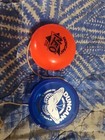 Lot Of Three Vintage Duncan Yoyos A Butteryfly And A Orange Neon
