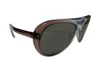 Rare Vintage France Blue To Red Ombre Transparent Aviator Sunglasses  142 Mm
