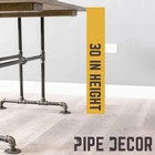 Industrial Kitchen Dining Table Base  3 4 Inch Pipe  30 Inch Height Rustic Me   