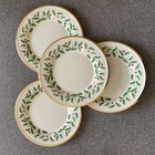 Lenox Christmas  Holiday Holly And Berry Salad Plates Set Of 4