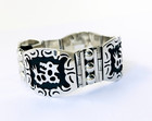 Taxco Mexican 925 Sterling Silver Aztec Motif Bracelet  54 G  18 5 Cm  7 3 