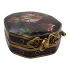 Vintage Pill Box Cloisonne Enamel Pendant