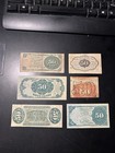 6 Different  50c Fractional Currency Notes - Crawford   Dexter Notes  High Grade