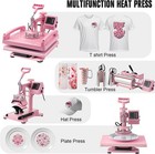 8in1 Combo Heat Press Machine 15 x15  Sublimation Transfer T-shirt Mug Plate Hat