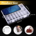 2 Pack 24 Grids Clear Plastic Organizer Box  Storage Container With Adjustabl   