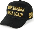 Maga Hat Donald Trump Hat Red Black Dark Maga One Size Black And Gold Maga Hat