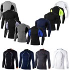 Men Quick Dry Long Sleeve Rash Guard Shirt Water Surf Top Sun Protection T-shirt