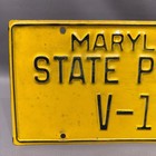 Maryland State Police Trooper License Plate V17 Berlin Barracks Worcester County