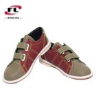 Pu Leather Bowling Shoes Unisex Anti-slip Hook Loop Contrast Sports Sneaker