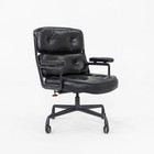 1986 Herman Miller Eames Time Life Executive Desk Chair Black W  Dark Gray Frame
