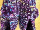 Amish Handmade Hs Slippers Dark Orchid party Mix Girls Size  X Small 6     Long