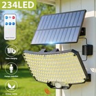 2pack 234 Led Solar Motion Sensor Wall Light Outdoor Garden Security Flood Lamp