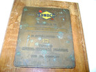 Vintage Sunoco Motor Oil Business Relations 10yr Appreciation Award Plaque Sign