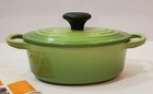 Le Creuset Enameled Cast Iron 1 Qt  Oval Dutch Oven Palm Green  Orig  Box